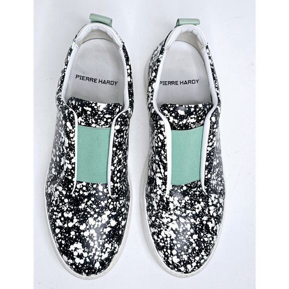 Pierre Hardy Slider Laceless Shoes Buffed Calf Paint Spatter Men’s SZ EU 41 US 8 - Picture 2 of 10